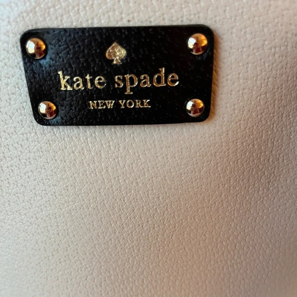 Kate Spade New York Dome Satchel Handbag Two‎ Tone Cream Black quiet luxury